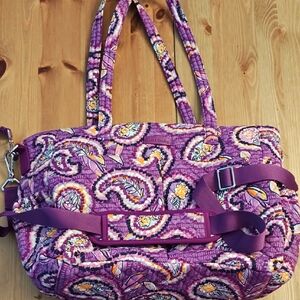 Vera Bradley Purple Patterned Diaper Bag